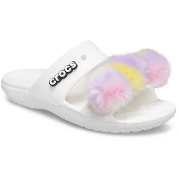 Crocs Klassiska Fur Sure Sandaler Herr Vita | Sverige 1250WNBY